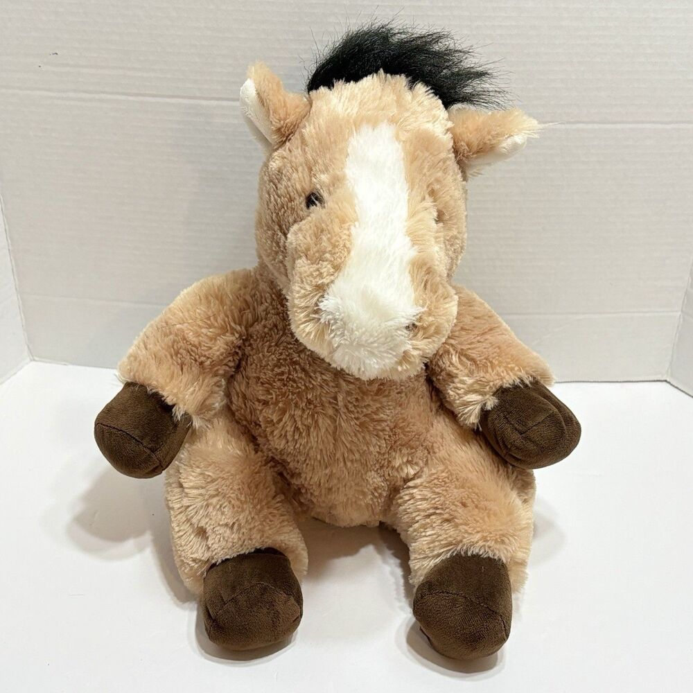 Wishpets Shiloh Palomino Tan Light Brown Sitting Horse Pillow, 15" sitting